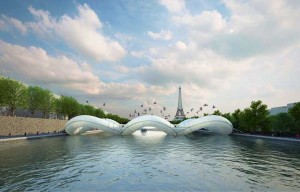 Trampoline Bridge in Paris, photo by Atelier Zundel Cristea