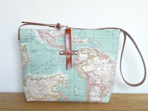winter messenger bag for women world mapp design