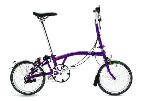 Brompton purple bike