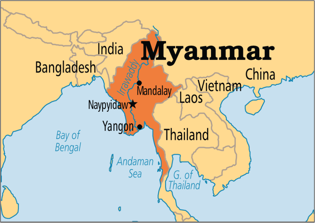 Myanmar Map   Myanmar Map  1024x725 