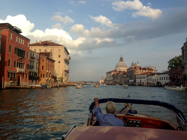 Taxi ride in Venice Italy