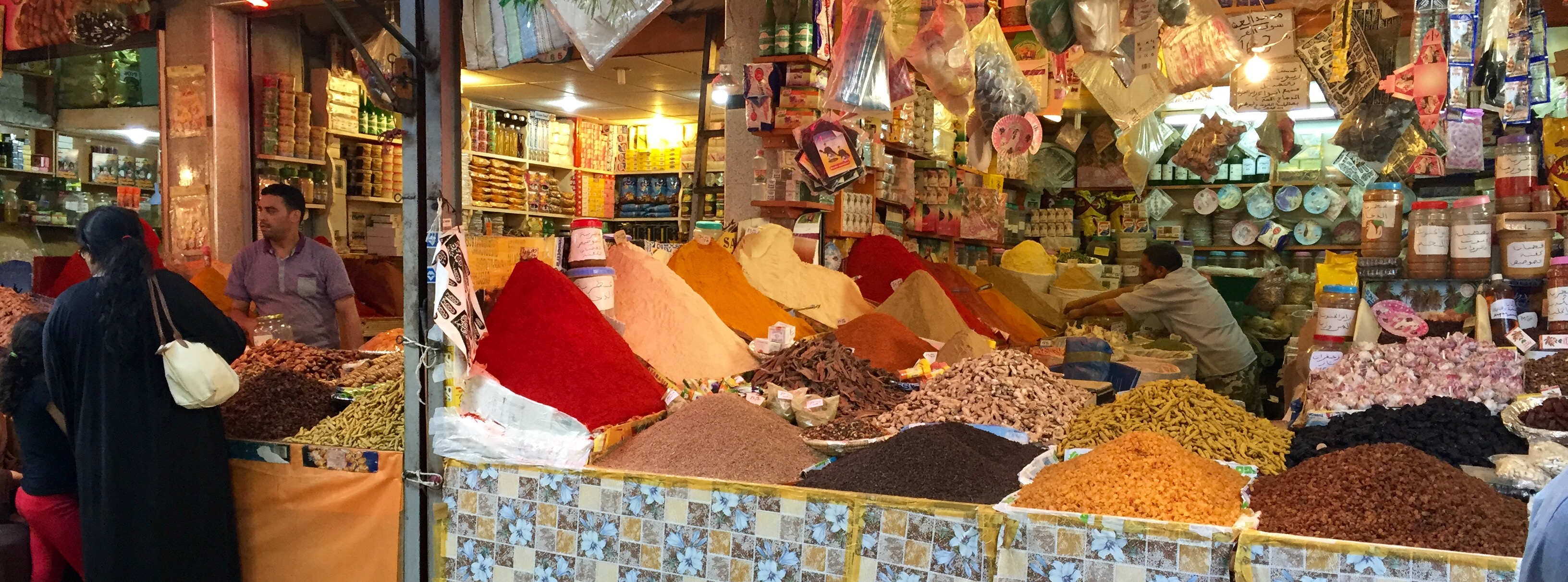 Don't look for familiar food, enjoy what the world has to offer! Spice tasting in the Casablanca medina was something I'll never forget.